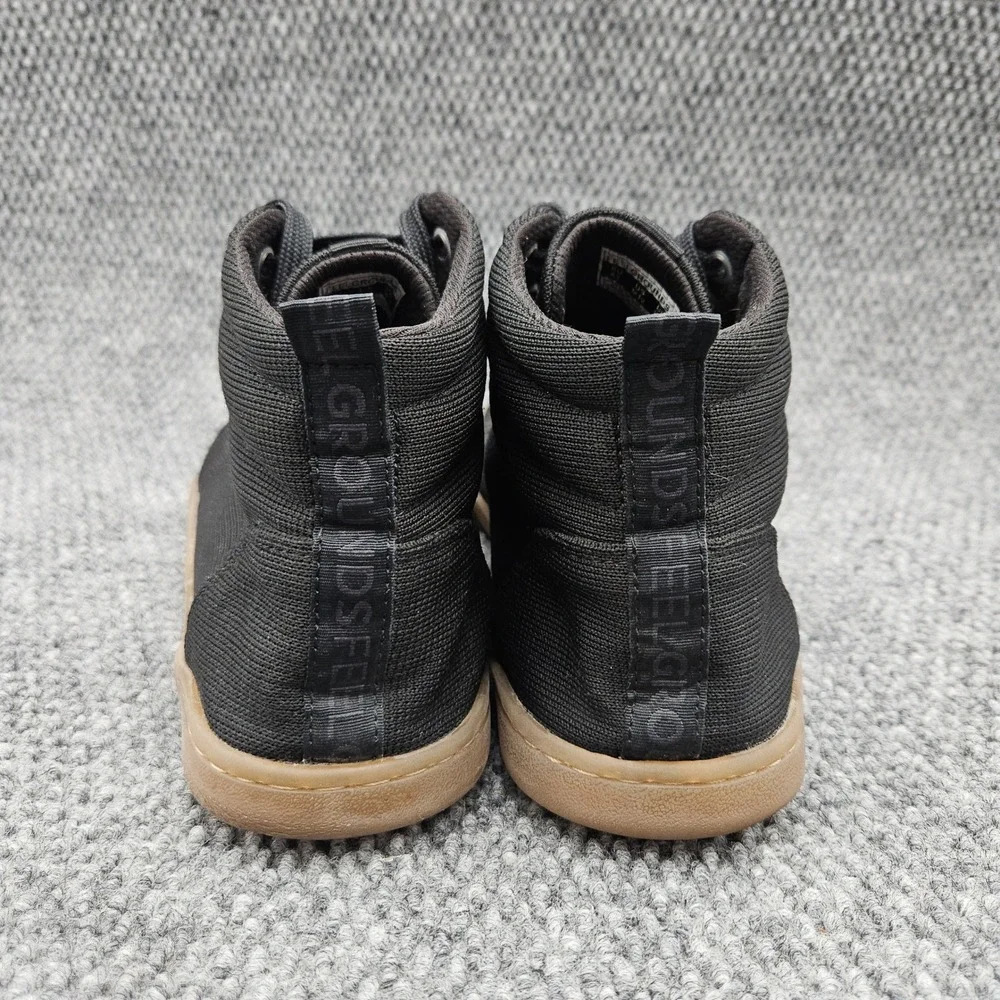 Feelgrounds Men's 12 Black High Top Barefoot Minimalist Zero Drop Sneakers Boots